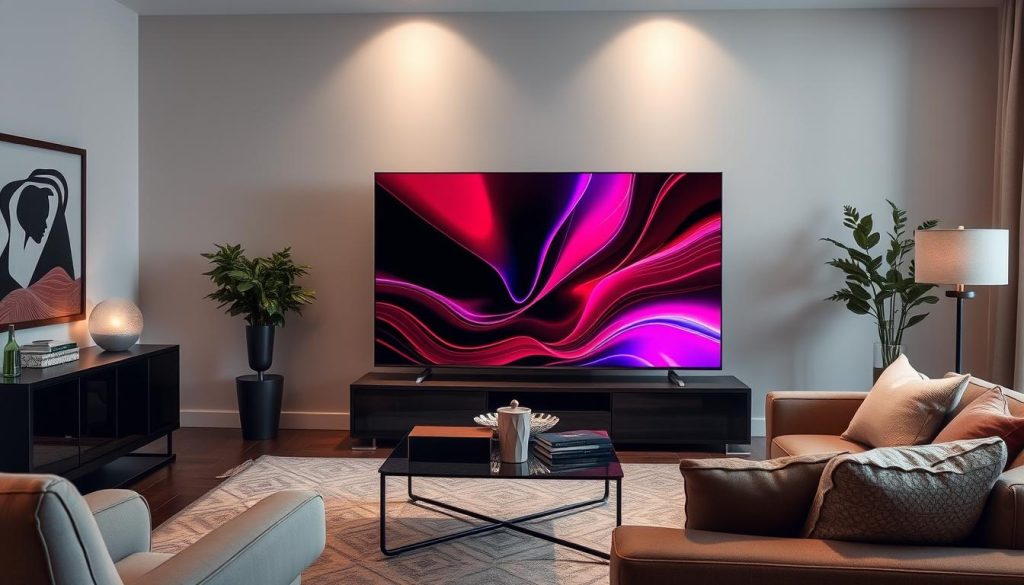 LG OLED C4 best-selling TV in an elegant living room showing its thin profile and premium design