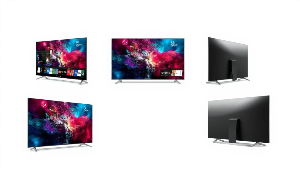 LG OLED C4 best-selling TV shown from multiple angles highlighting its thin profile